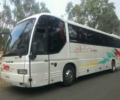 Group travel buses in Ethiopia